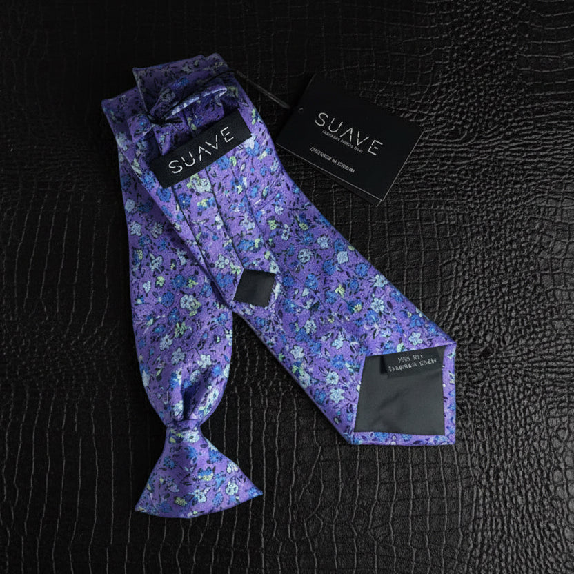 Premium Printed Silk - Violet Whisper