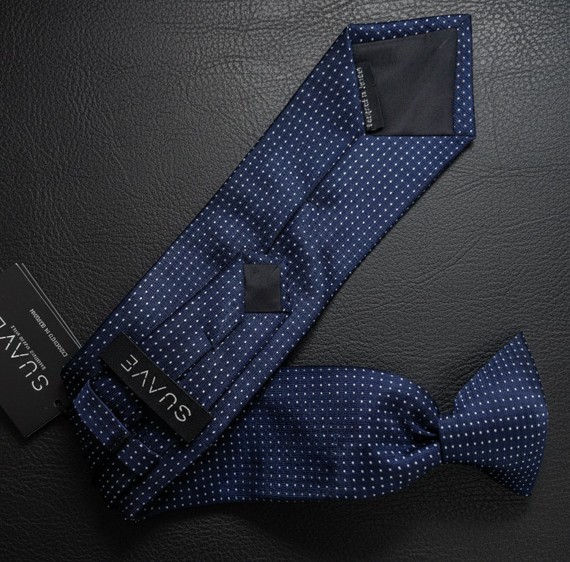Standard MultiColor - Navy Micro/close Dots Elegance Tie