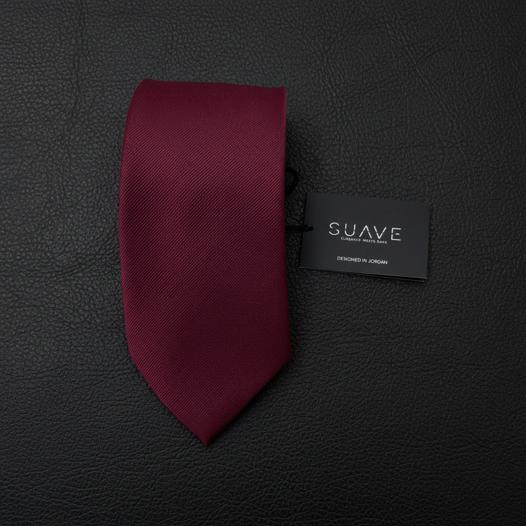 Basic Burgundy Woven tie