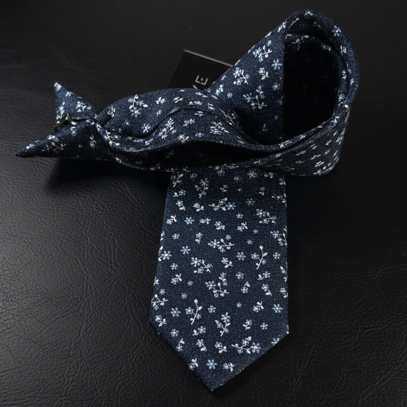 Luxury Woven Silk Tie - Twilight Bloom