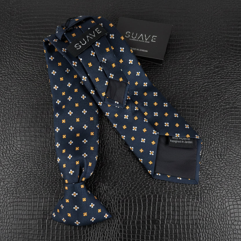 Standard MultiColor - Navy Blue with Geometrical orange & white