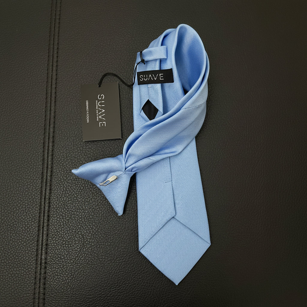 Basic Light Blue Woven tie