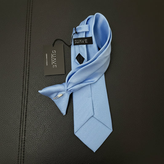 Basic Light Blue Woven tie