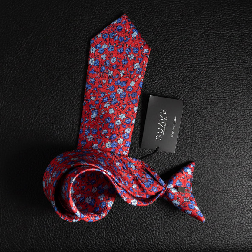 Premium Printed Silk - Scarlet Garden