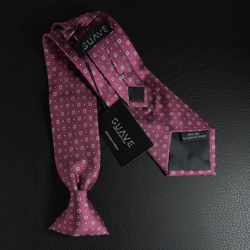 Premium Printed Silk - Crimson Charm