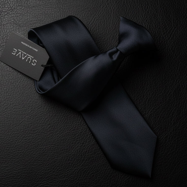 Basic Solid Tie - Black