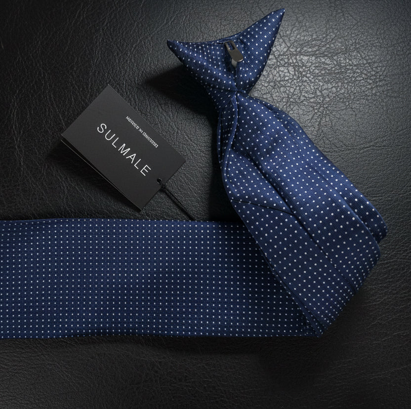 Standard MultiColor - Navy Micro/close Dots Elegance Tie