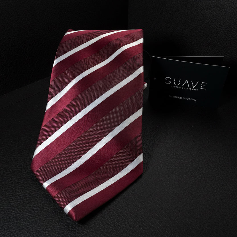 Standard MultiColor - Burgundy with white stripes