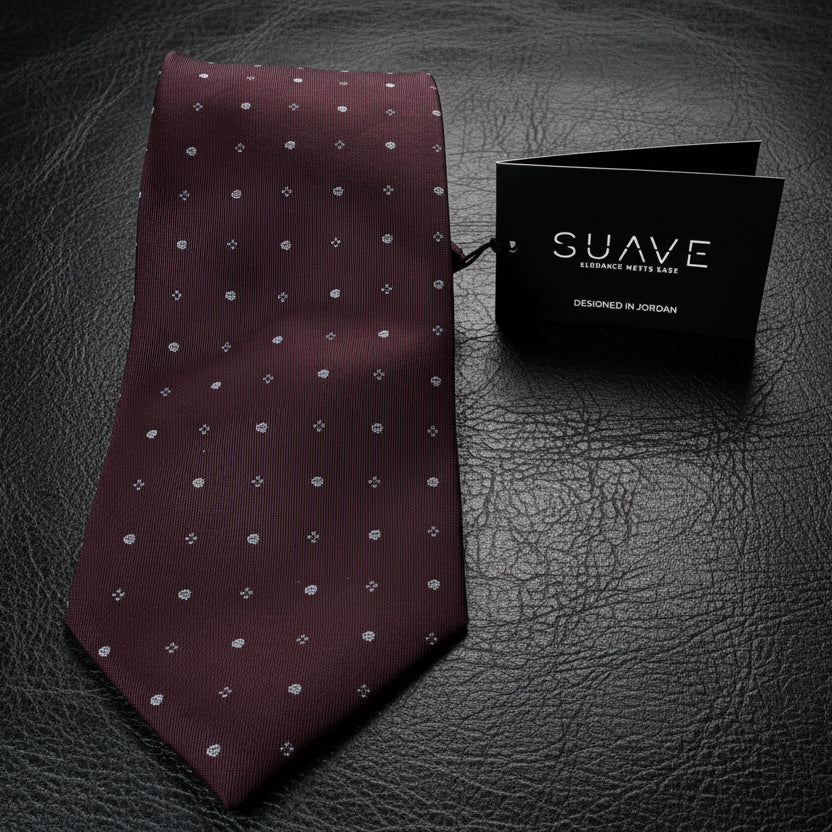 Standard MultiColor - Dark Burgundy with Silver Dots