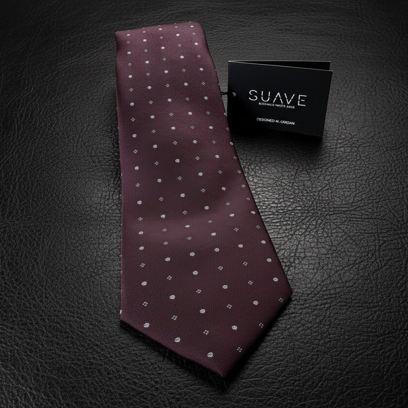 Standard MultiColor - Dark Burgundy with Silver Dots