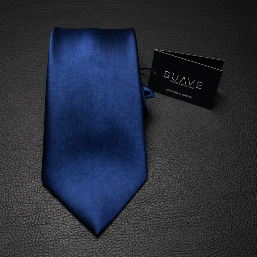 Basic Solid Tie - Navy Blue
