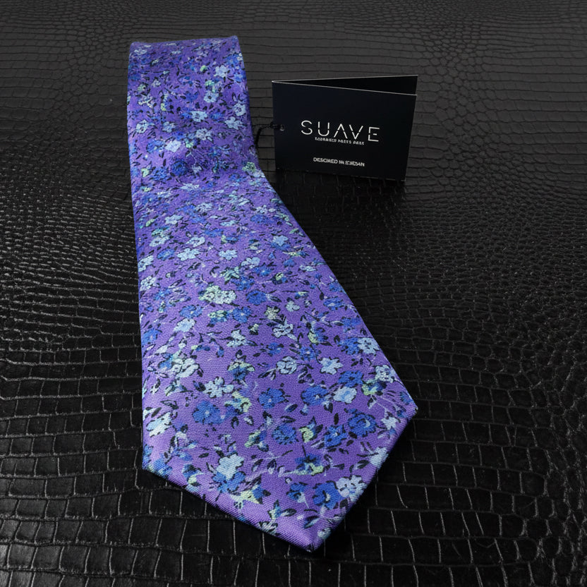 Premium Printed Silk - Violet Whisper