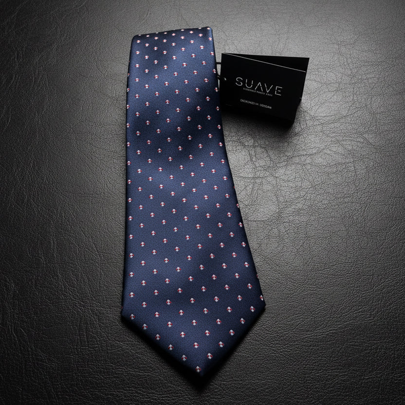 Standard MultiColor - Navy with red/white twin dots