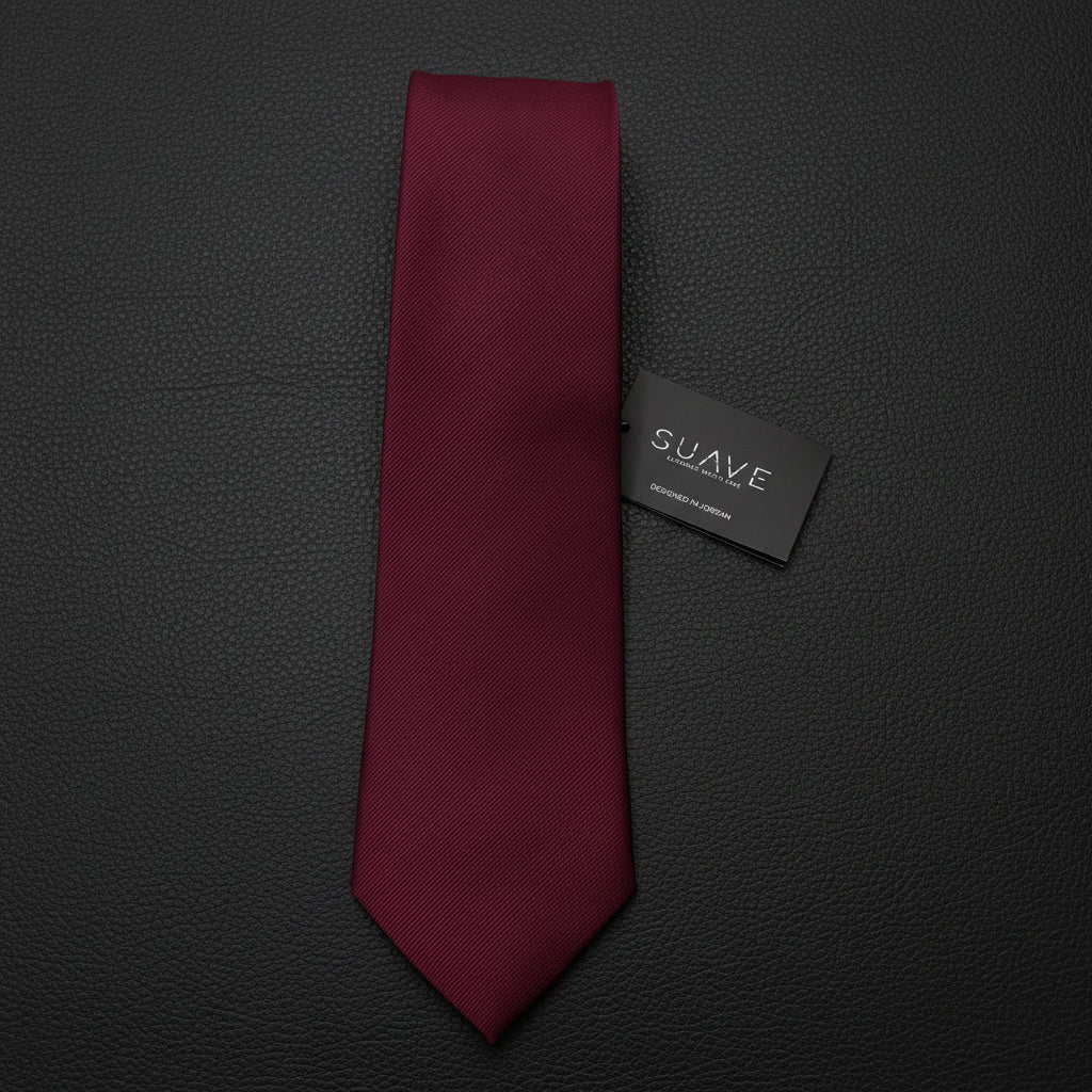 Basic Burgundy Woven tie