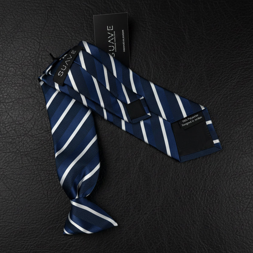 Standard MultiColor - Navy Blue with White Stripes