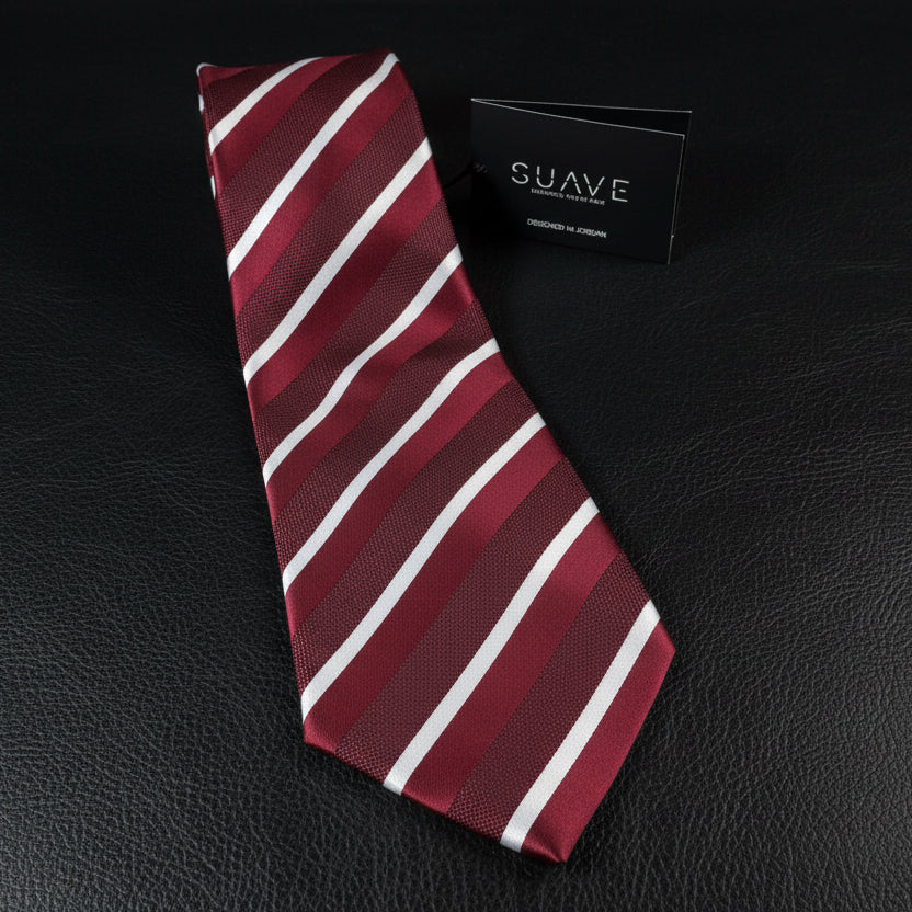 Standard MultiColor - Burgundy with white stripes