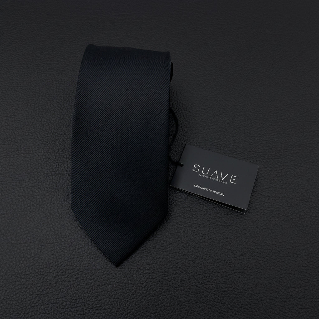 Basic Black Woven tie