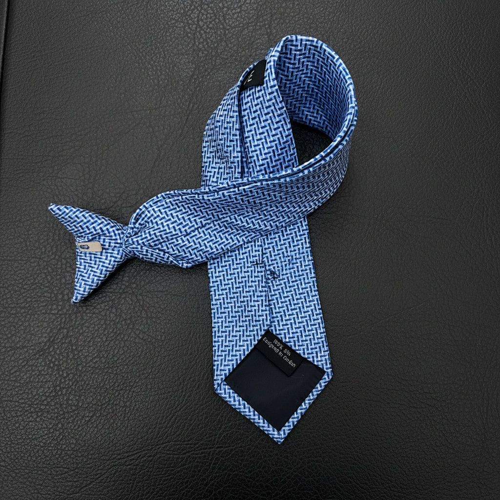 Elegant Blue - geometric blue white navy