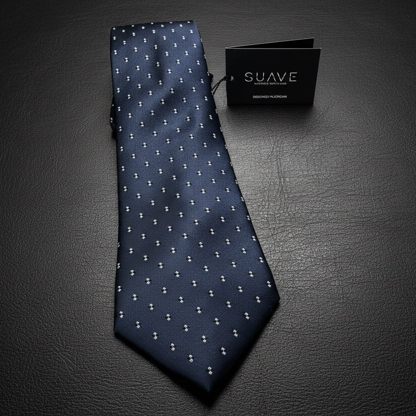 Standard MultiColor - Navy Signature twin Dot Tie