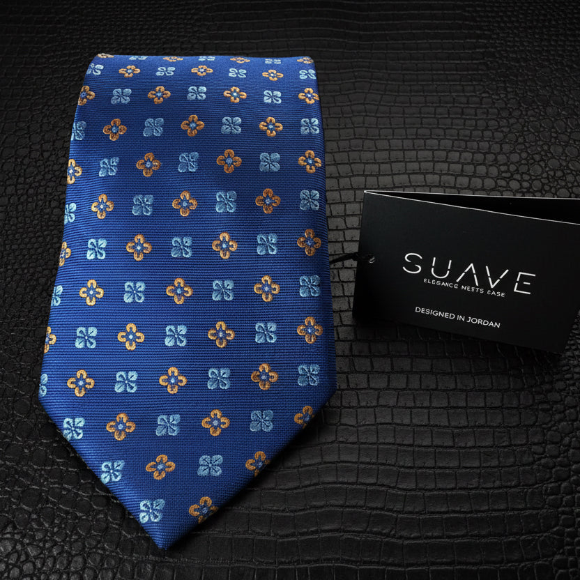 Standard MultiColor - Dark Blue with orange/blue Geometric pattern
