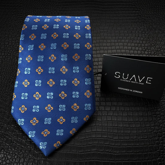 Standard MultiColor - Dark Blue with orange/blue Geometric pattern