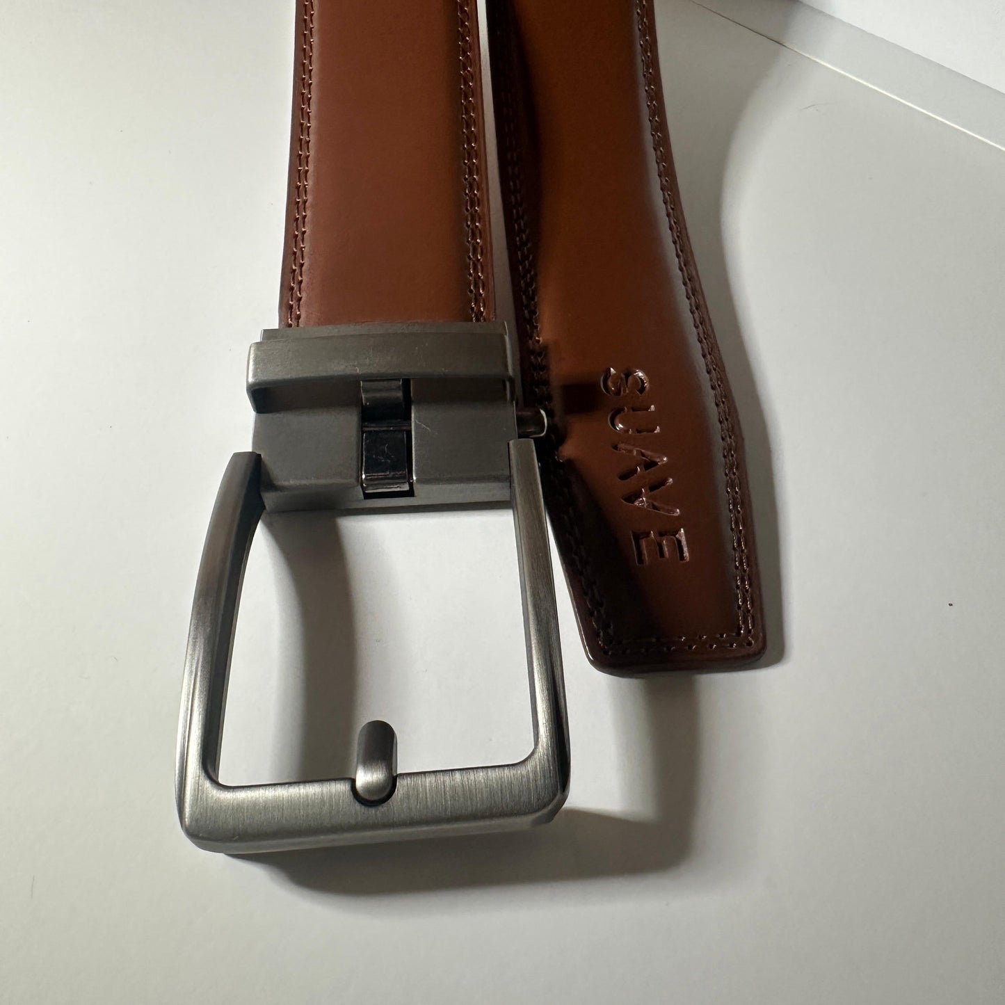 Split-Leather Hole-Free Belt
