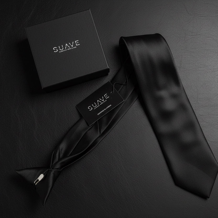 Basic Solid Tie - Black