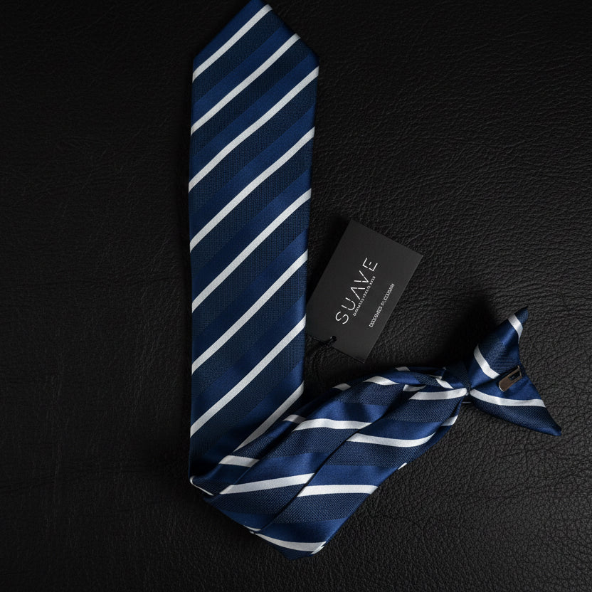 Standard MultiColor - Navy Blue with White Stripes