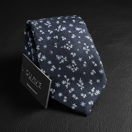 Luxury Woven Silk Tie - Twilight Bloom