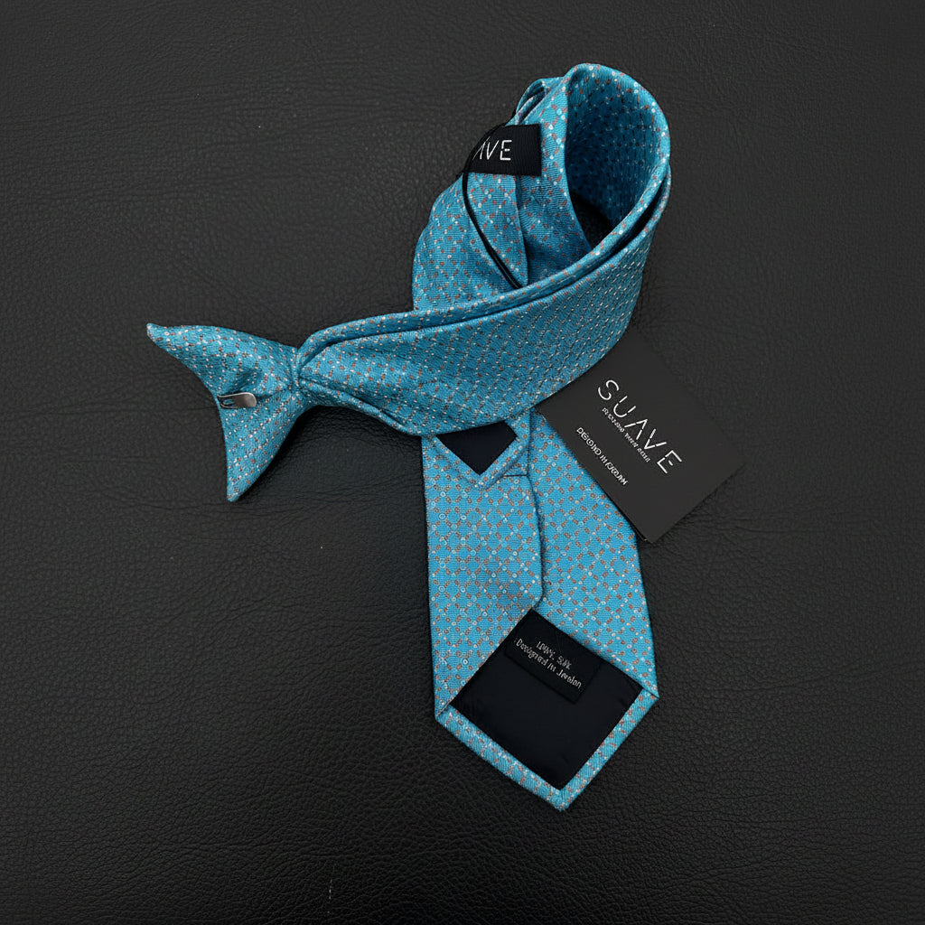 Aqua Royale Pattern Tie