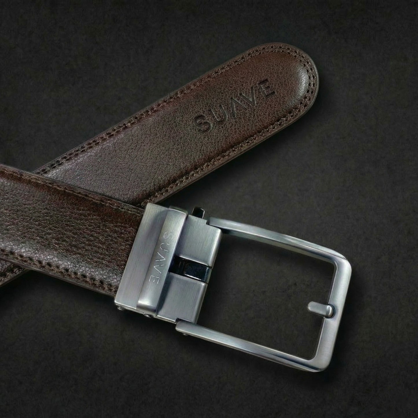 Split-Leather Hole-Free Belt