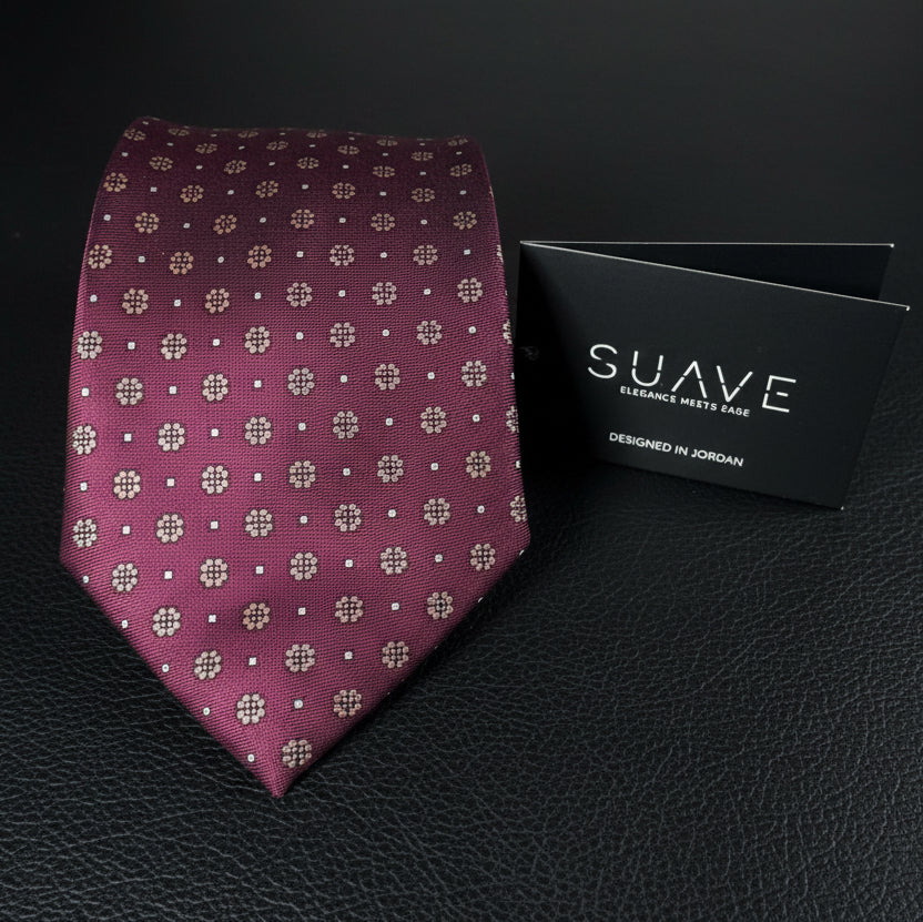 Premium Printed Silk - Crimson Charm