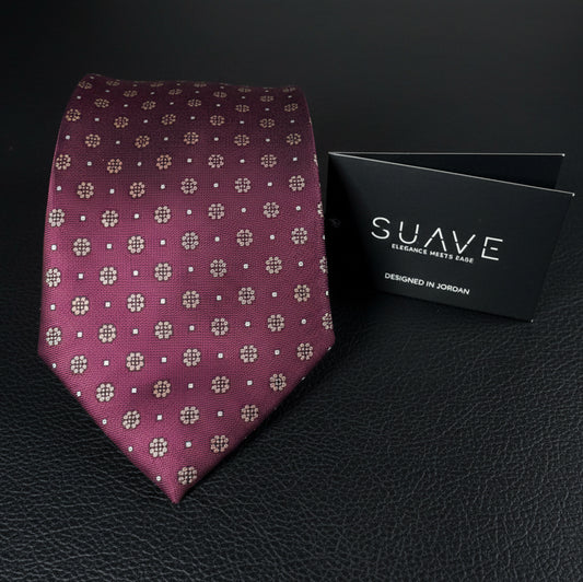 Premium Printed Silk - Crimson Charm