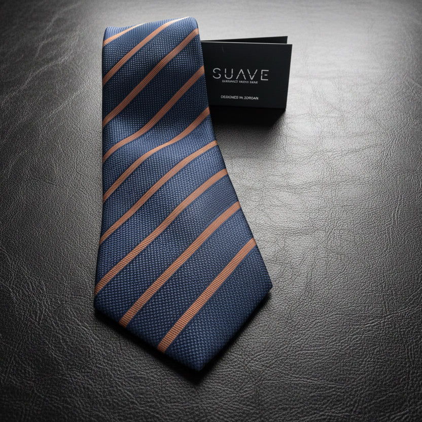 Standard MultiColor -Navy Blue with Brown stripes