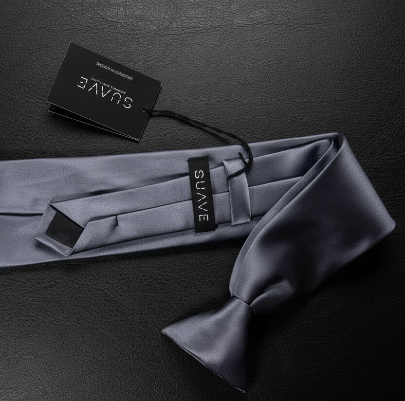 Basic Solid Tie - Grey