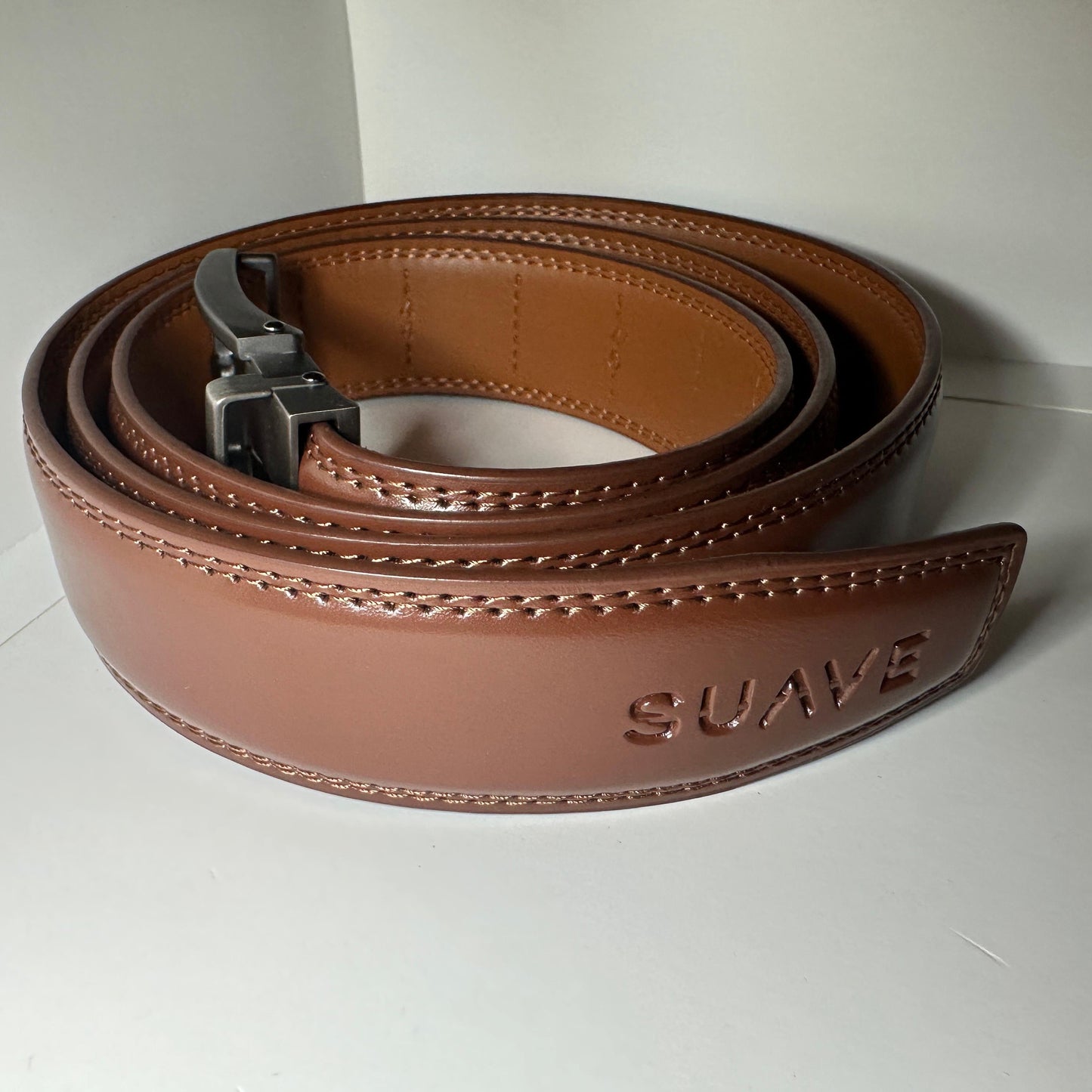 Split-Leather Hole-Free Belt