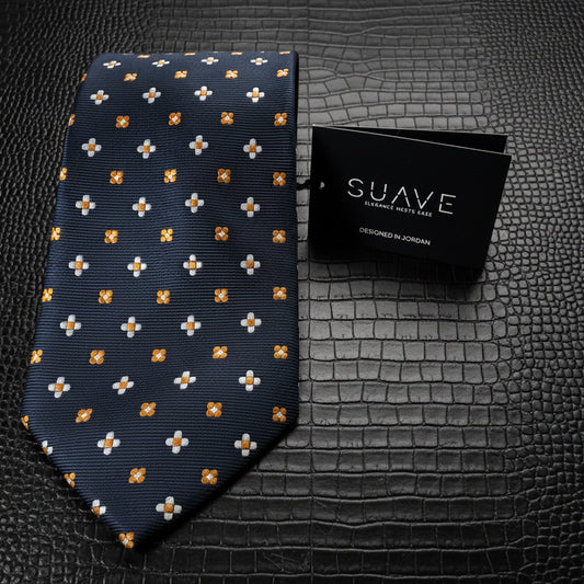 Standard MultiColor - Navy Blue with Geometrical orange & white
