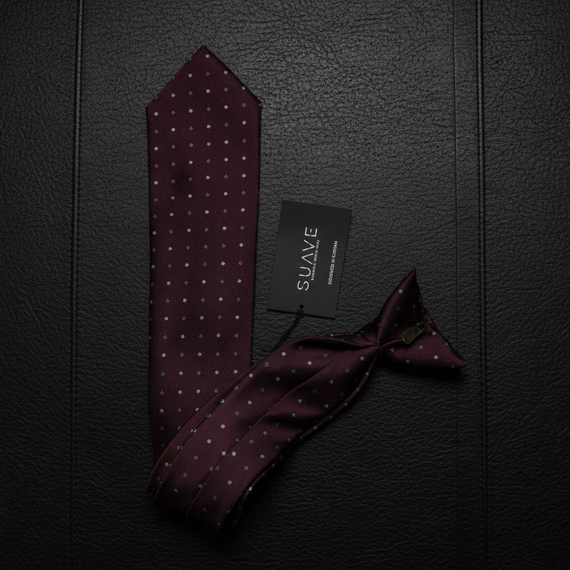 Standard MultiColor - Dark Burgundy with Silver Dots