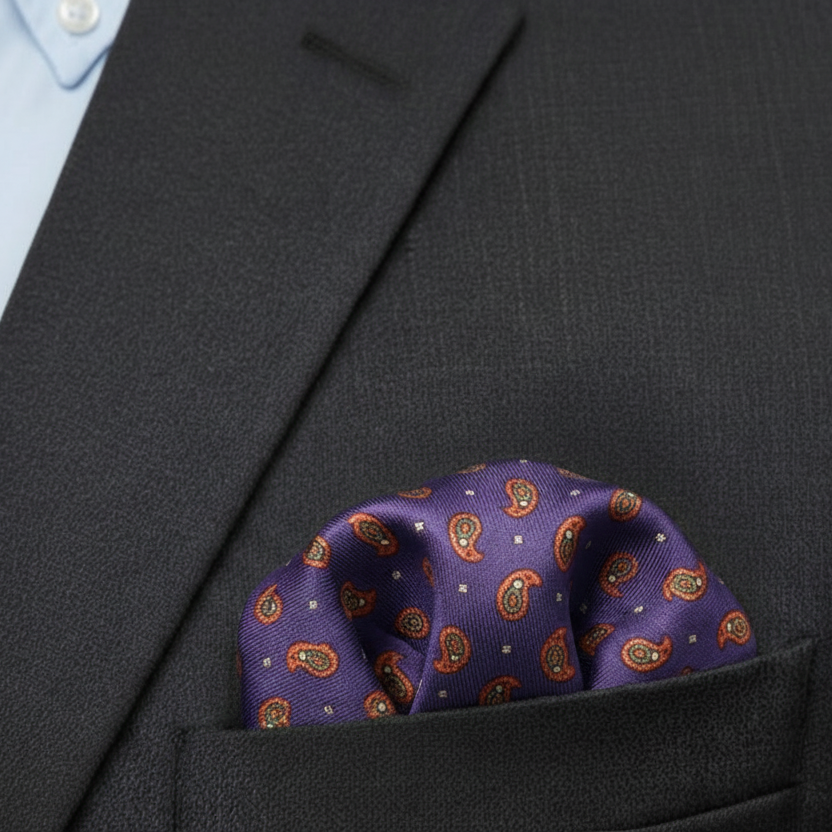 Printed Silk Pocket Square