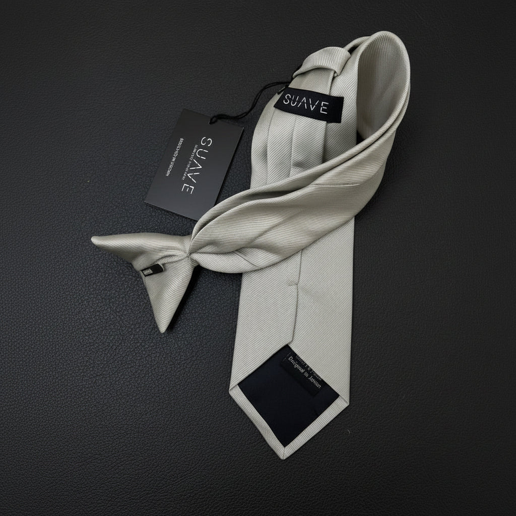 Basic Beige / off-white Woven tie