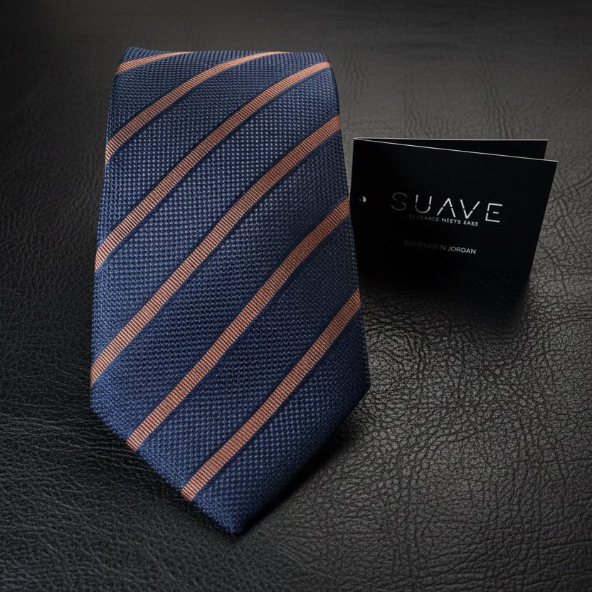 Standard MultiColor -Navy Blue with Brown stripes