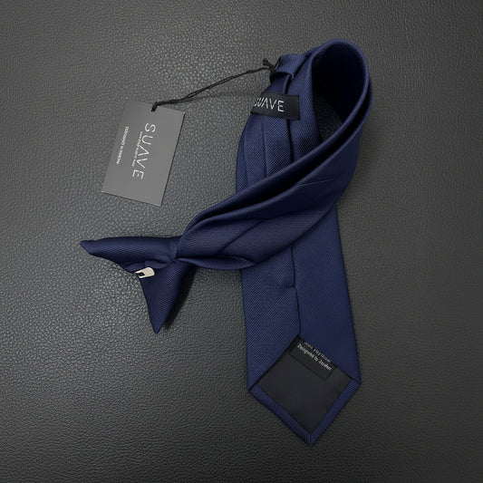 Basic Navy Blue Woven tie