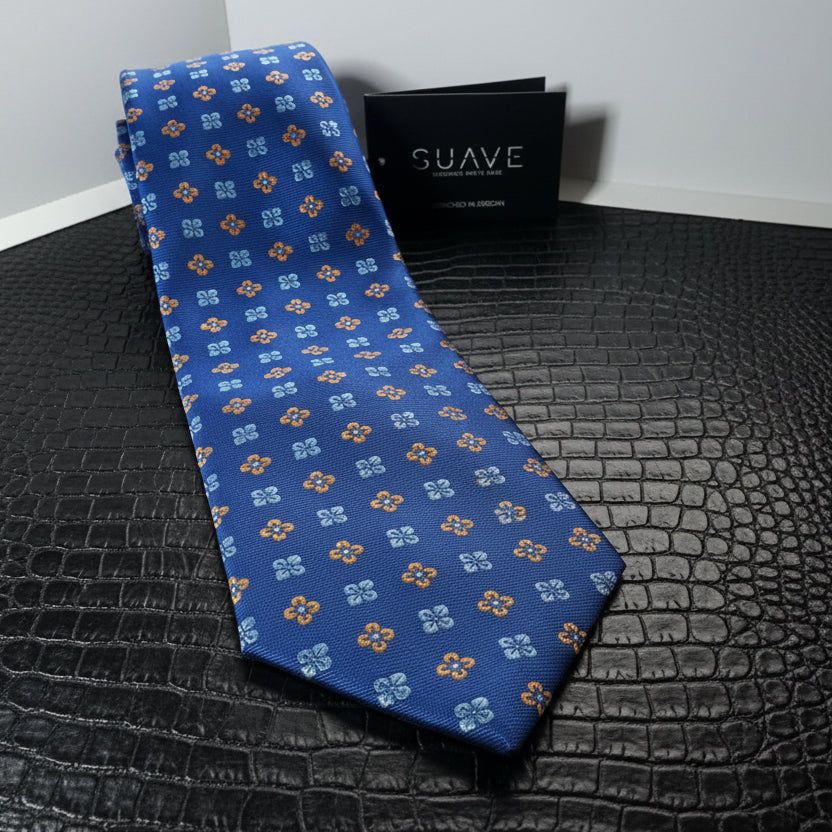 Standard MultiColor - Dark Blue with orange/blue Geometric pattern
