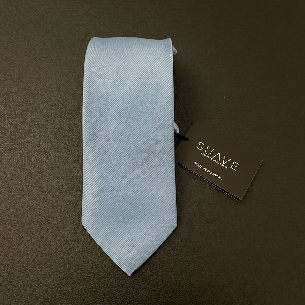 Basic Light Blue Woven tie