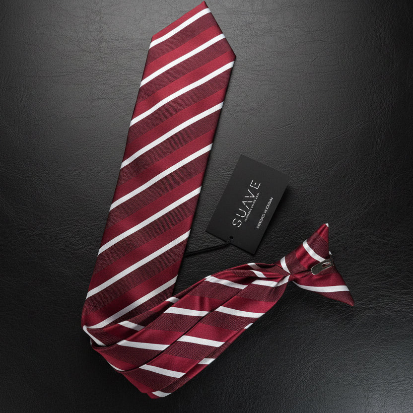 Standard MultiColor - Burgundy with white stripes