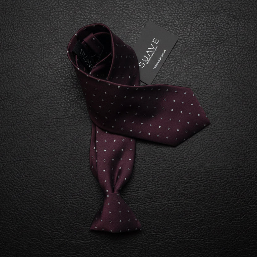 Standard MultiColor - Dark Burgundy with Silver Dots