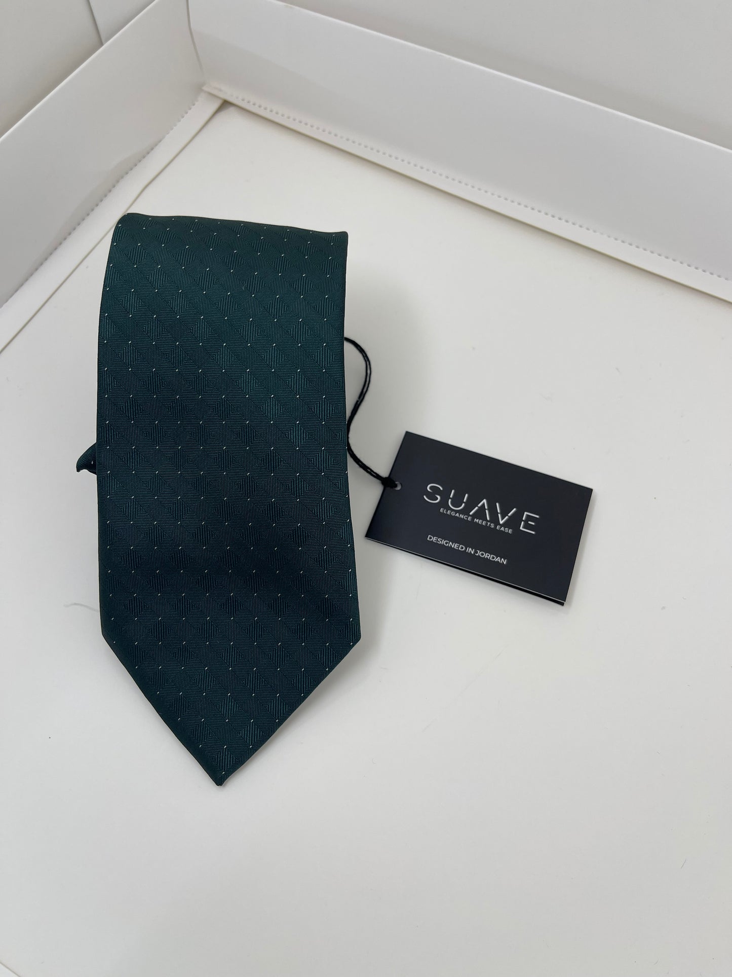 Dark Green with white Dots