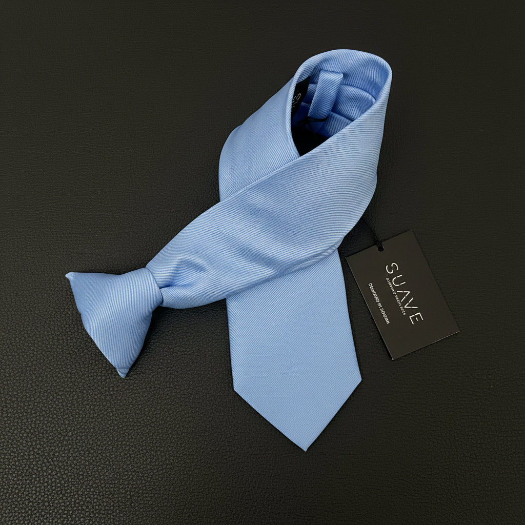 Basic Light Blue Woven tie