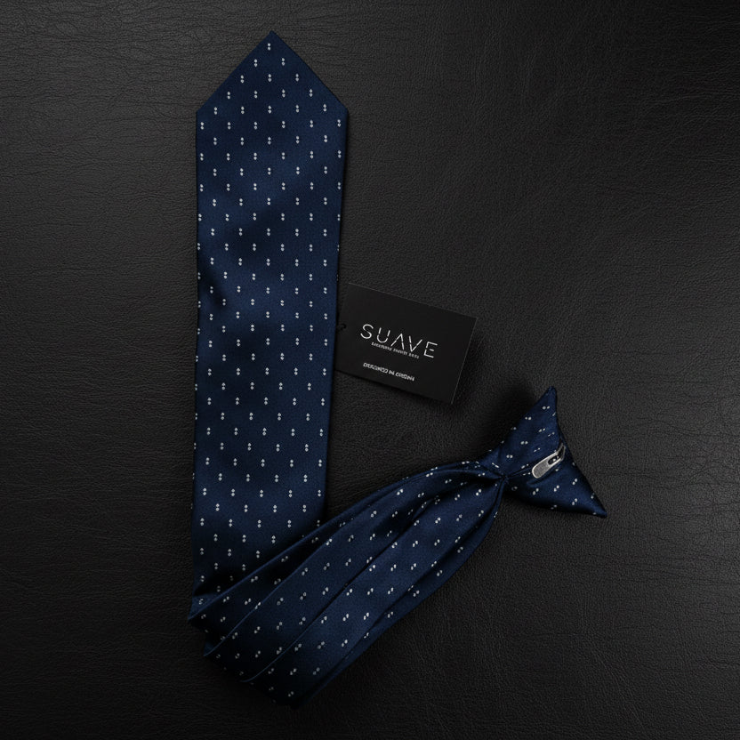 Standard MultiColor - Navy Signature twin Dot Tie