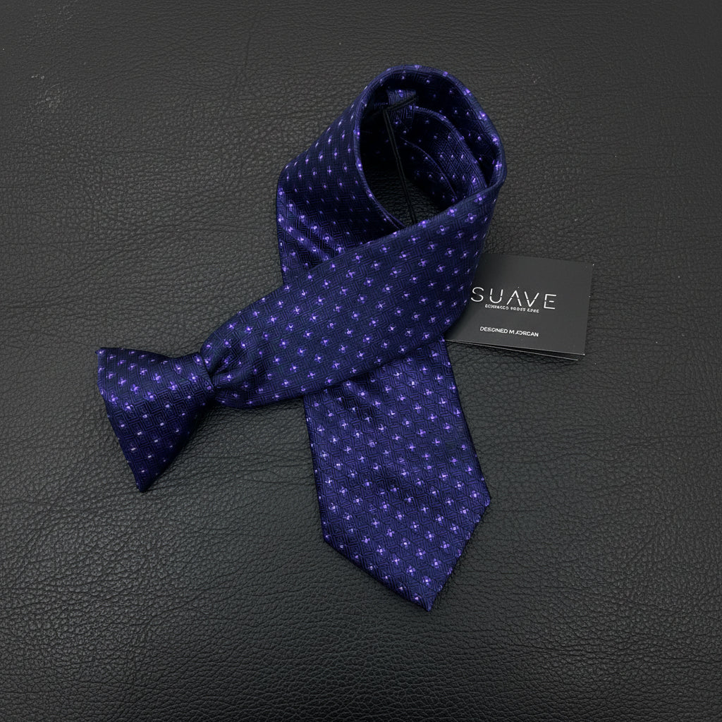 Navy Blue with Purple roses